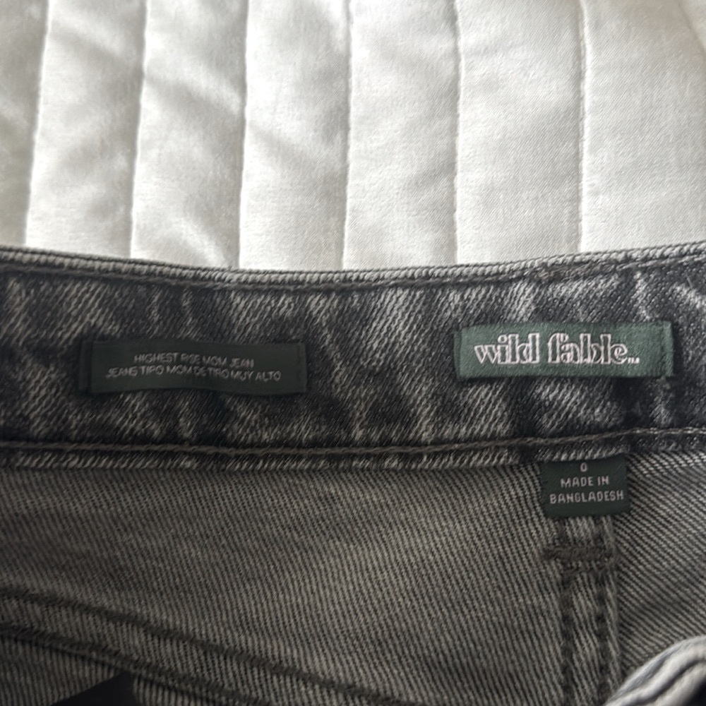 Black Ripped High Rise Mom Jeans - Picture 4 of 4